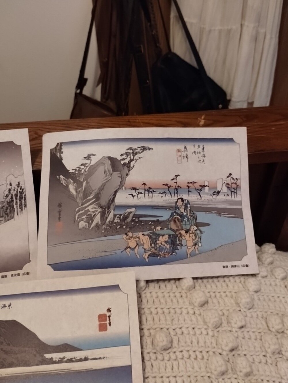 Ste of 3 Vtg Japanese Art Post Cards